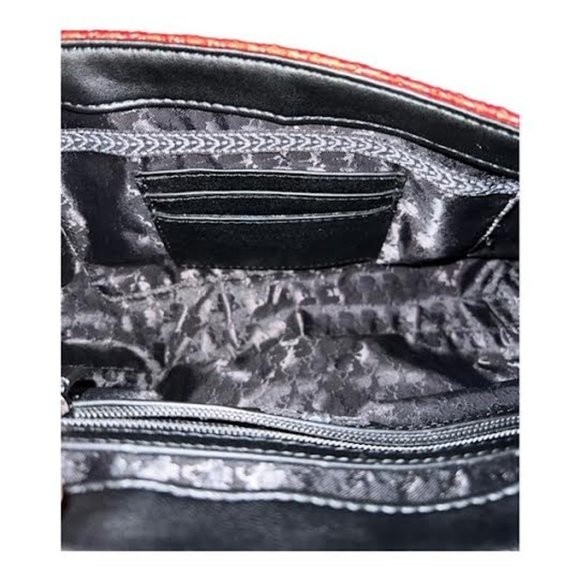 NWOT Karl Lagerfeld Agyness Shoulder Bag in Crimson Red - Picture 6 of 9